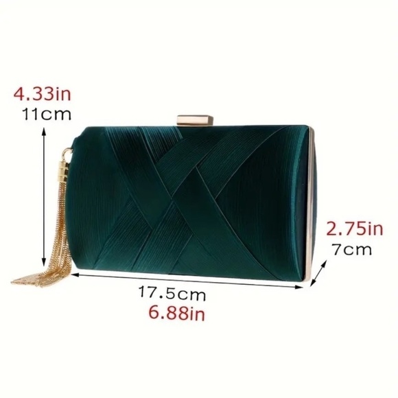 Classy Evening Bag with Shoulder Chain Lightweight Black - Picture 2 of 3